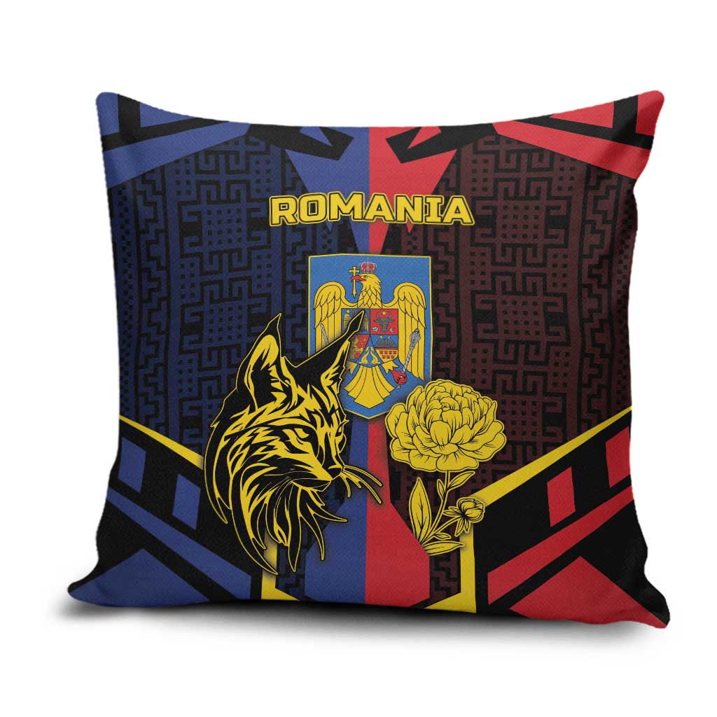 Romania Pillow Cover The Eurasian Lynx With The Peony - Wonder Print Shop