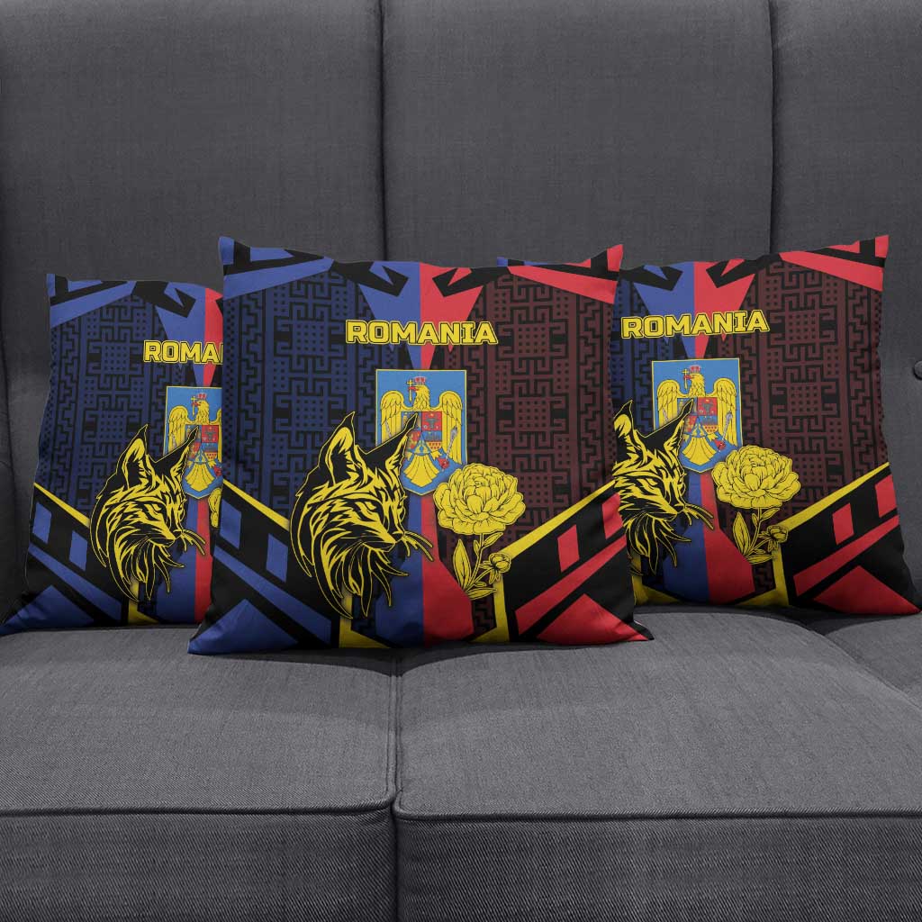 Romania Pillow Cover The Eurasian Lynx With The Peony - Wonder Print Shop