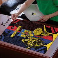 Romania Puzzle The Eurasian Lynx With The Peony - Wonder Print Shop