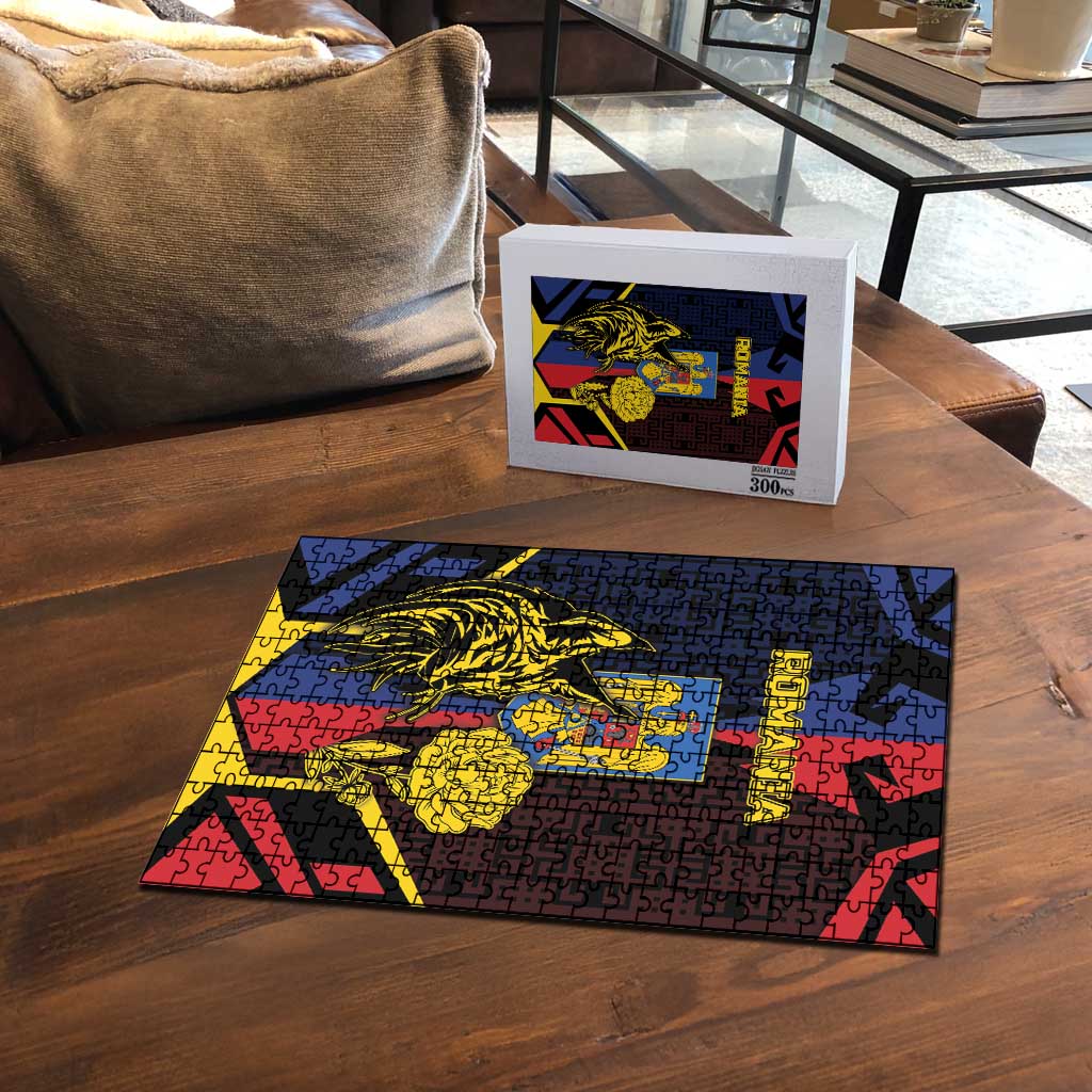 Romania Puzzle The Eurasian Lynx With The Peony - Wonder Print Shop