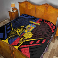 Romania Quilt The Eurasian Lynx With The Peony - Wonder Print Shop