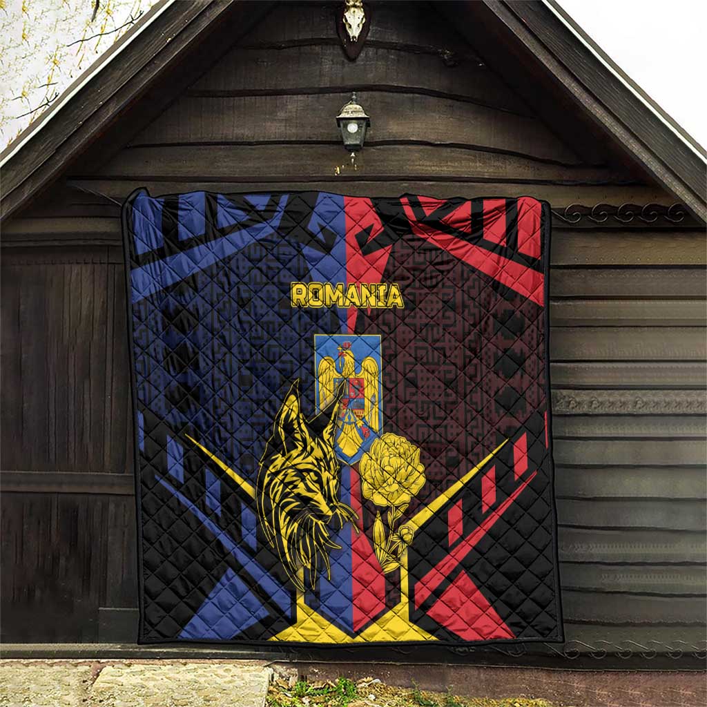 Romania Quilt The Eurasian Lynx With The Peony - Wonder Print Shop