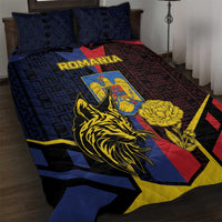 Romania Quilt Bed Set The Eurasian Lynx With The Peony - Wonder Print Shop