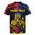 Personalized Romania Rugby Jersey The Eurasian Lynx With The Peony - Wonder Print Shop