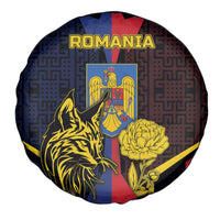 Romania Spare Tire Cover The Eurasian Lynx With The Peony - Wonder Print Shop