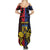 Personalized Romania Summer Maxi Dress The Eurasian Lynx With The Peony - Wonder Print Shop