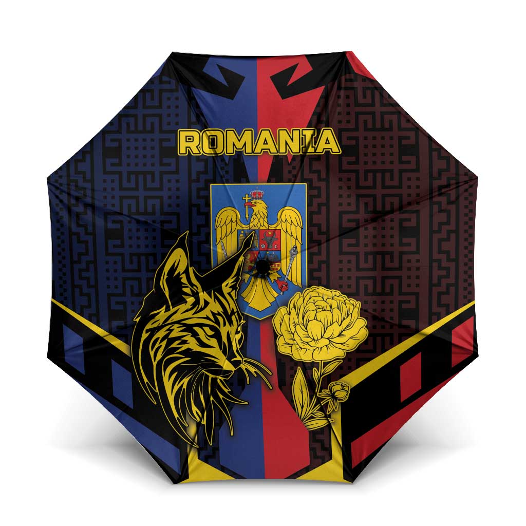 Romania Umbrella The Eurasian Lynx With The Peony - Wonder Print Shop