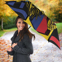 Romania Umbrella The Eurasian Lynx With The Peony - Wonder Print Shop