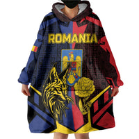 Personalized Romania Wearable Blanket Hoodie The Eurasian Lynx With The Peony - Wonder Print Shop