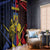 Romania Window Curtain The Eurasian Lynx With The Peony - Wonder Print Shop