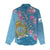 Personalized San Marino Women Casual Shirt The Cyclamen Cyprium With Coat Of Arms - Wonder Print Shop