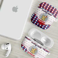 Netherlands Christmas AirPods Case Lion Symbol In Snow Globe - Wonder Print Shop