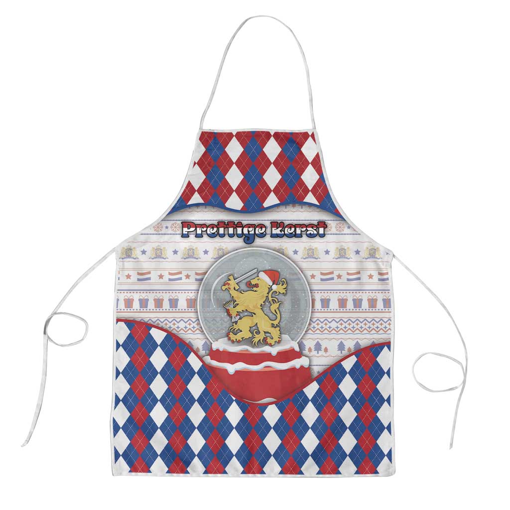 Netherlands Christmas Apron Lion Symbol In Snow Globe - Wonder Print Shop