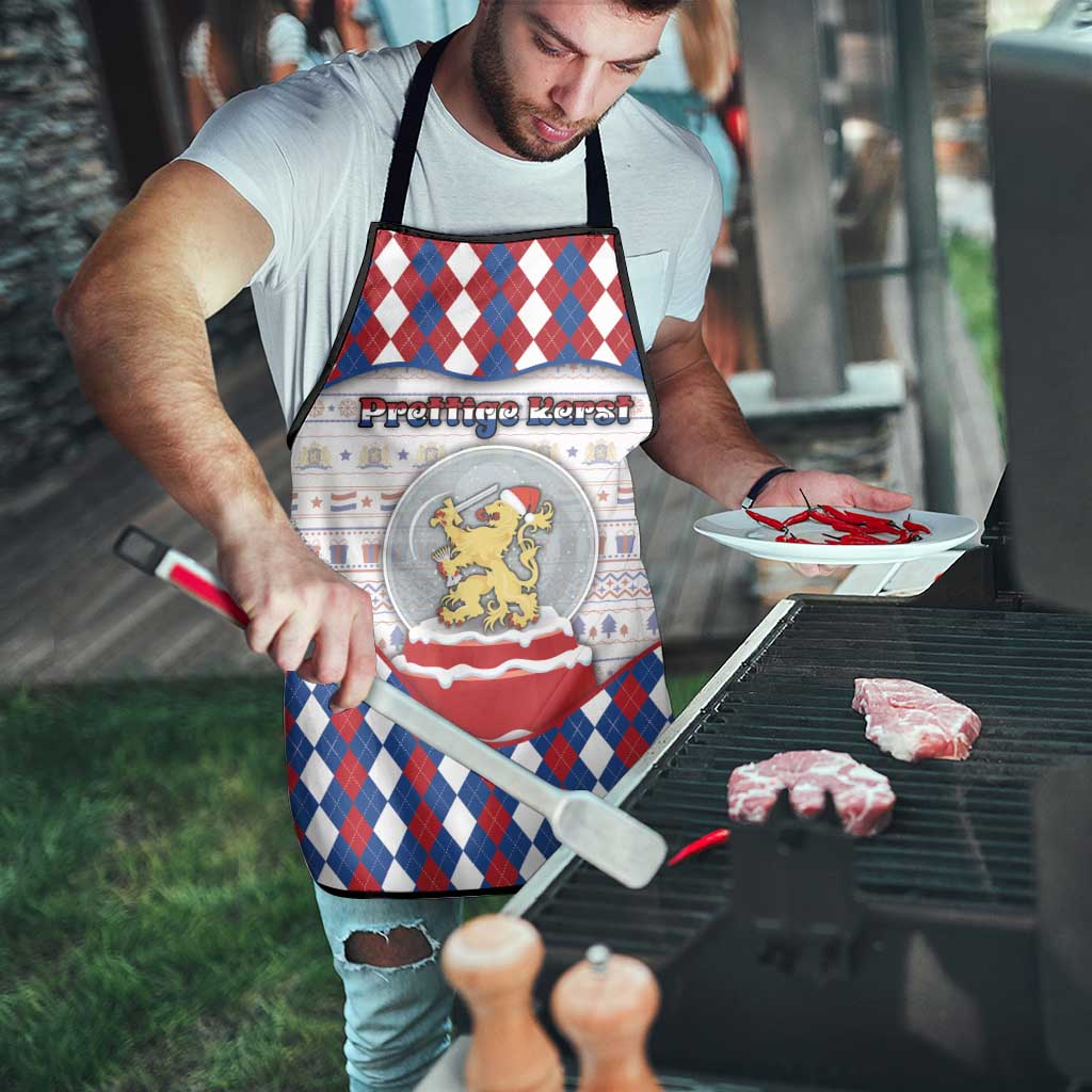 Netherlands Christmas Apron Lion Symbol In Snow Globe - Wonder Print Shop