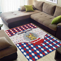 Netherlands Christmas Area Rug Lion Symbol In Snow Globe - Wonder Print Shop