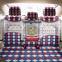 Netherlands Christmas Back Car Seat Cover Lion Symbol In Snow Globe - Wonder Print Shop