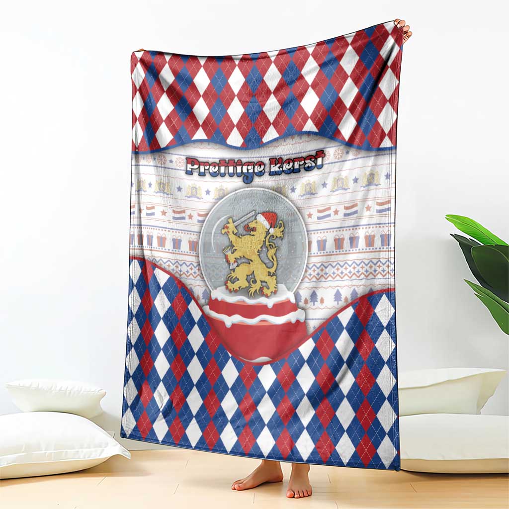 Netherlands Christmas Blanket Lion Symbol In Snow Globe - Wonder Print Shop