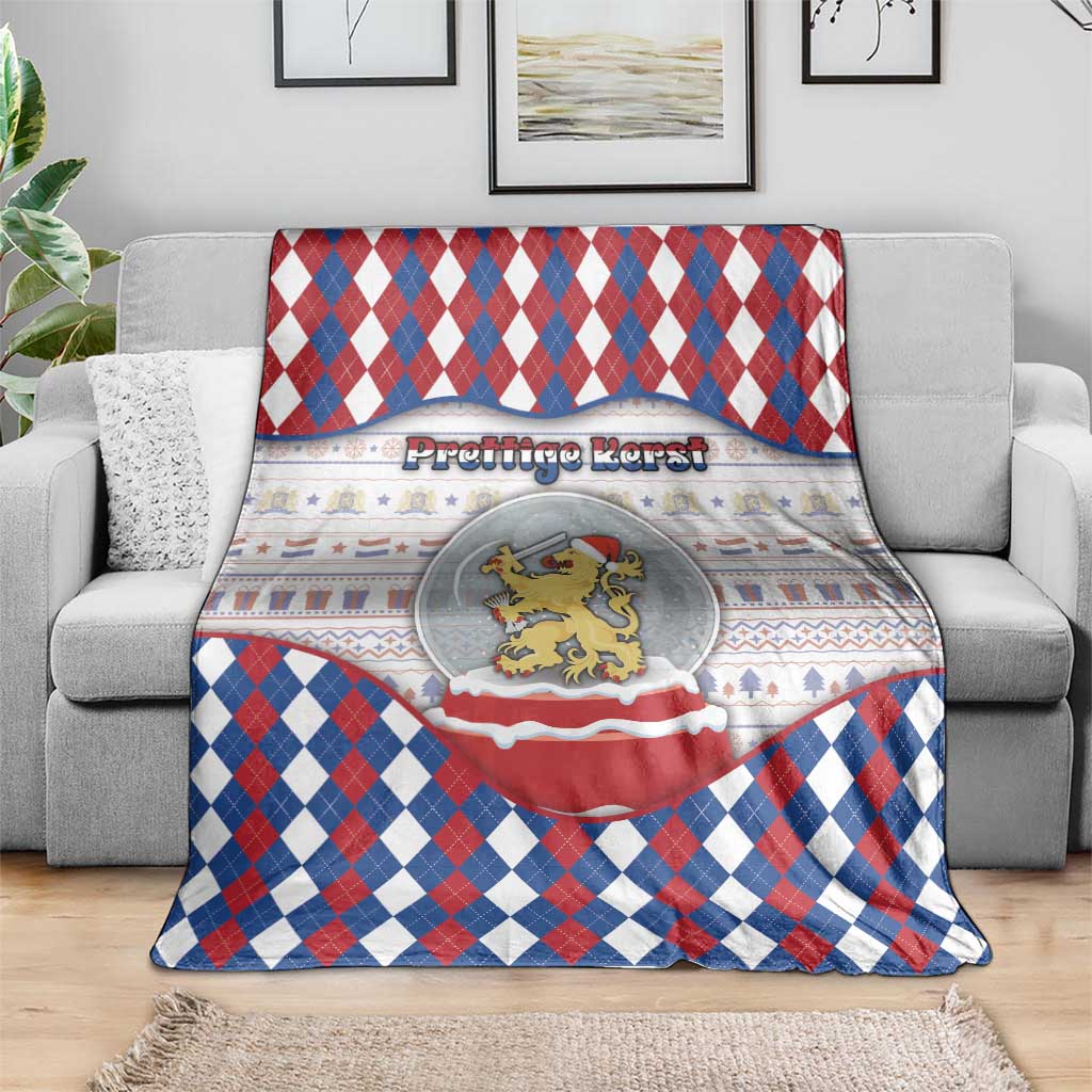 Netherlands Christmas Blanket Lion Symbol In Snow Globe - Wonder Print Shop