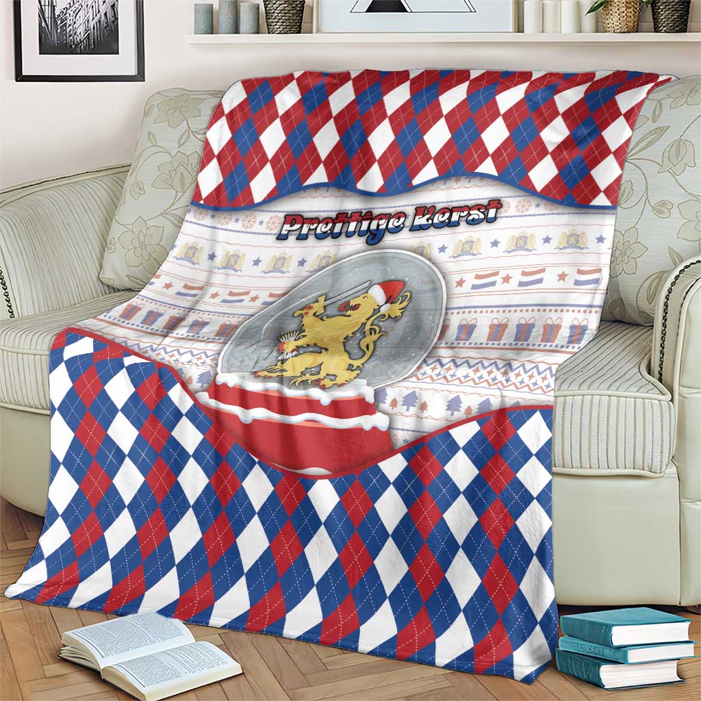 Netherlands Christmas Blanket Lion Symbol In Snow Globe - Wonder Print Shop