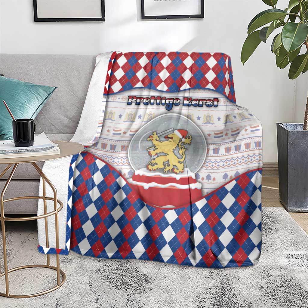 Netherlands Christmas Blanket Lion Symbol In Snow Globe - Wonder Print Shop