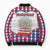 Netherlands Christmas Bomber Puffer Jacket Lion Symbol In Snow Globe - Wonder Print Shop