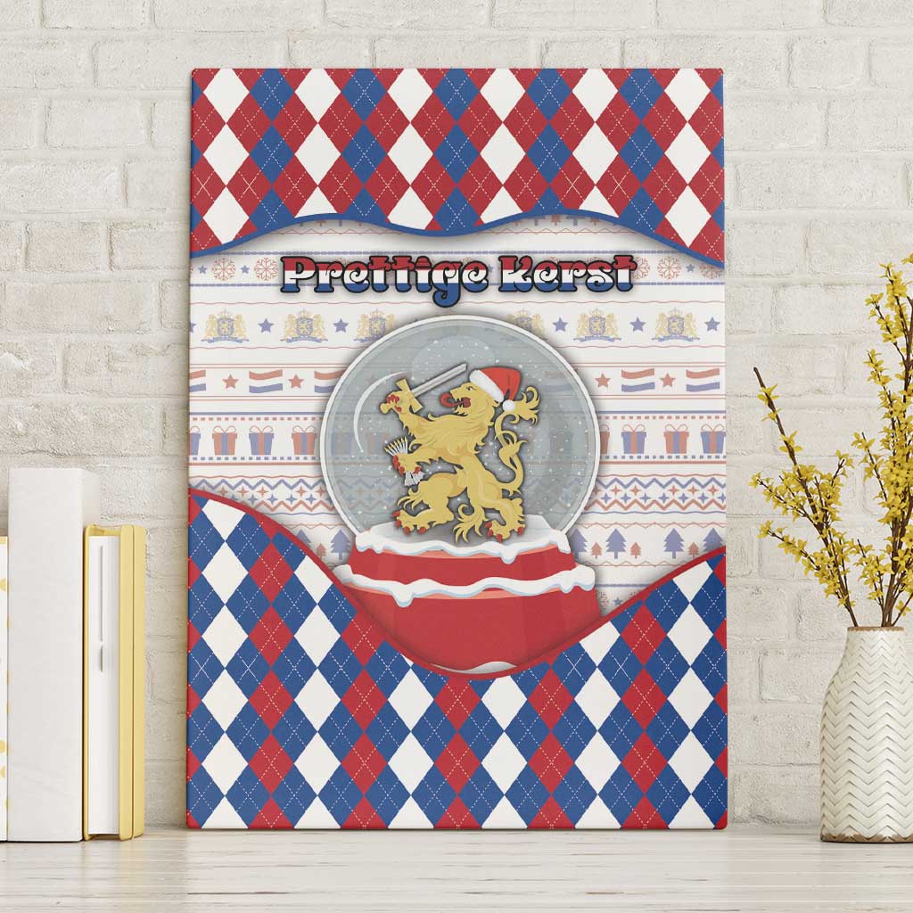 Netherlands Christmas Canvas Wall Art Lion Symbol In Snow Globe - Wonder Print Shop