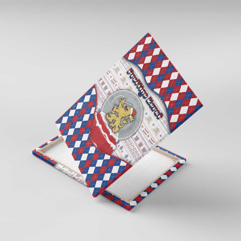 Netherlands Christmas Canvas Wall Art Lion Symbol In Snow Globe - Wonder Print Shop