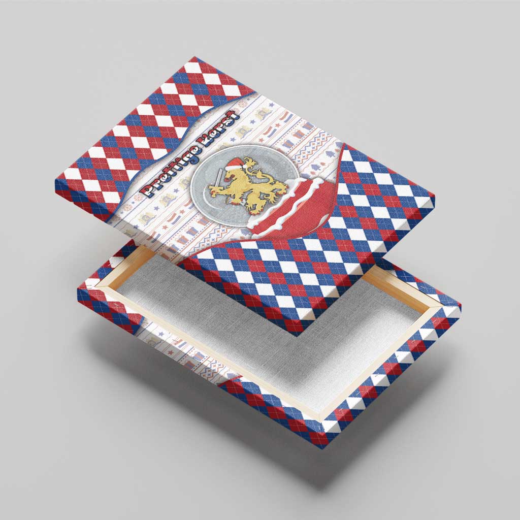 Netherlands Christmas Canvas Wall Art Lion Symbol In Snow Globe - Wonder Print Shop