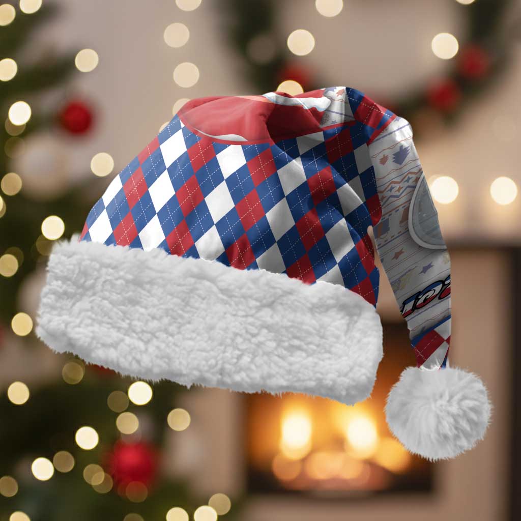 Netherlands Christmas Santa Hat Lion Symbol In Snow Globe - Wonder Print Shop