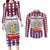 Netherlands Christmas Couples Matching Long Sleeve Bodycon Dress and Long Sleeve Button Shirt Lion Symbol In Snow Globe - Wonder Print Shop