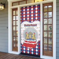 Netherlands Christmas Door Cover Lion Symbol In Snow Globe - Wonder Print Shop