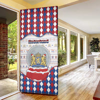 Netherlands Christmas Door Cover Lion Symbol In Snow Globe - Wonder Print Shop