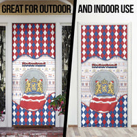 Netherlands Christmas Door Cover Lion Symbol In Snow Globe - Wonder Print Shop