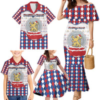 Netherlands Christmas Family Matching Mermaid Dress and Hawaiian Shirt Lion Symbol In Snow Globe - Wonder Print Shop