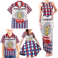 Netherlands Christmas Family Matching Tank Maxi Dress and Hawaiian Shirt Lion Symbol In Snow Globe - Wonder Print Shop