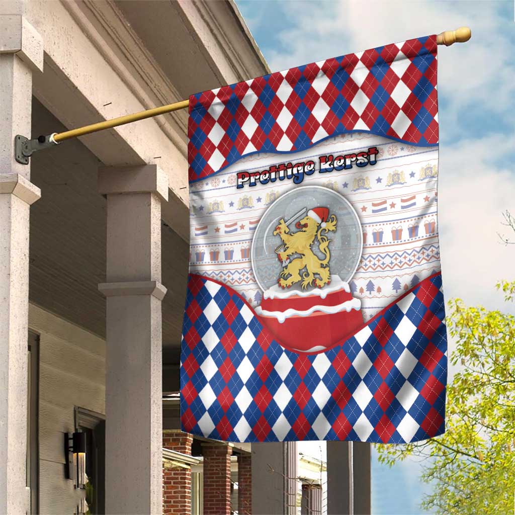 Netherlands Christmas Garden Flag Lion Symbol In Snow Globe - Wonder Print Shop