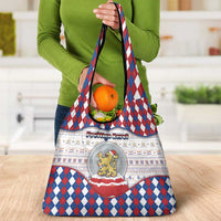 Netherlands Christmas Grocery Bag Lion Symbol In Snow Globe - Wonder Print Shop