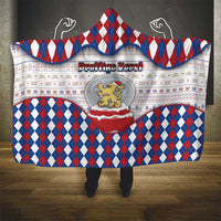 Netherlands Christmas Hooded Blanket Lion Symbol In Snow Globe - Wonder Print Shop