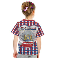 Netherlands Christmas Kid T Shirt Lion Symbol In Snow Globe - Wonder Print Shop