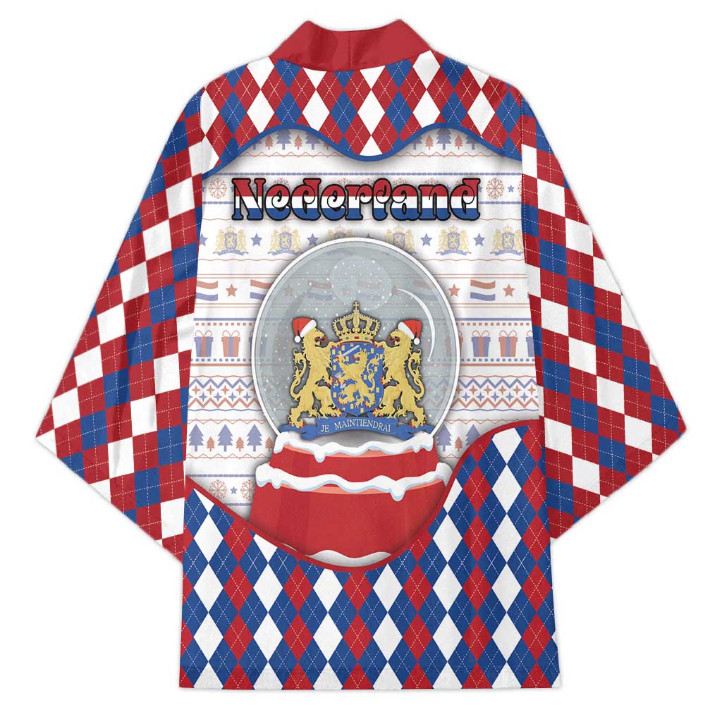 Netherlands Christmas Kimono Lion Symbol In Snow Globe - Wonder Print Shop
