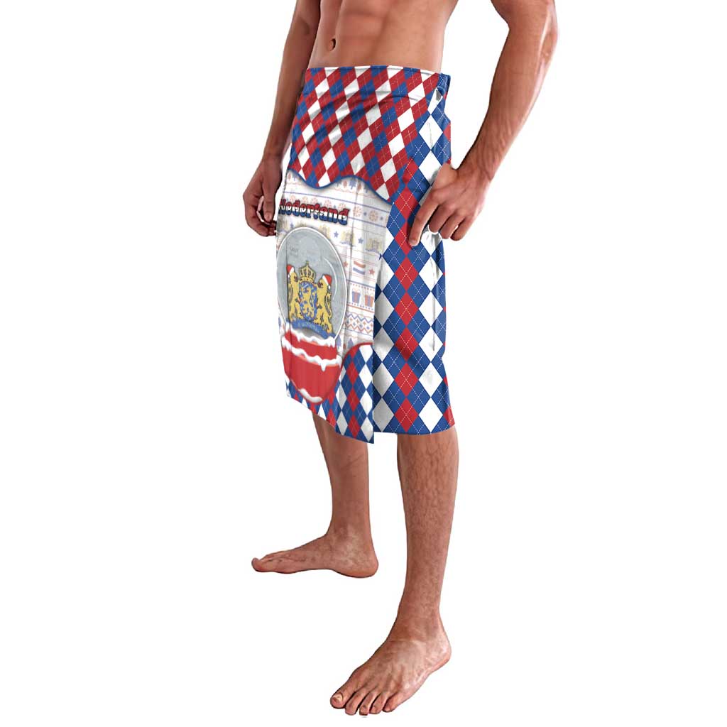 Netherlands Christmas Lavalava Lion Symbol In Snow Globe - Wonder Print Shop