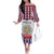 Netherlands Christmas Off The Shoulder Long Sleeve Dress Lion Symbol In Snow Globe - Wonder Print Shop