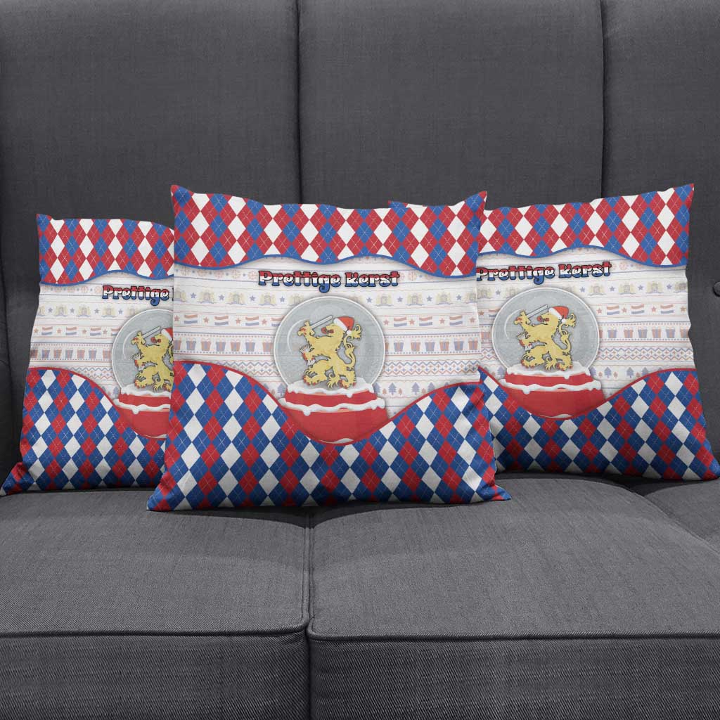 Netherlands Christmas Pillow Cover Lion Symbol In Snow Globe - Wonder Print Shop