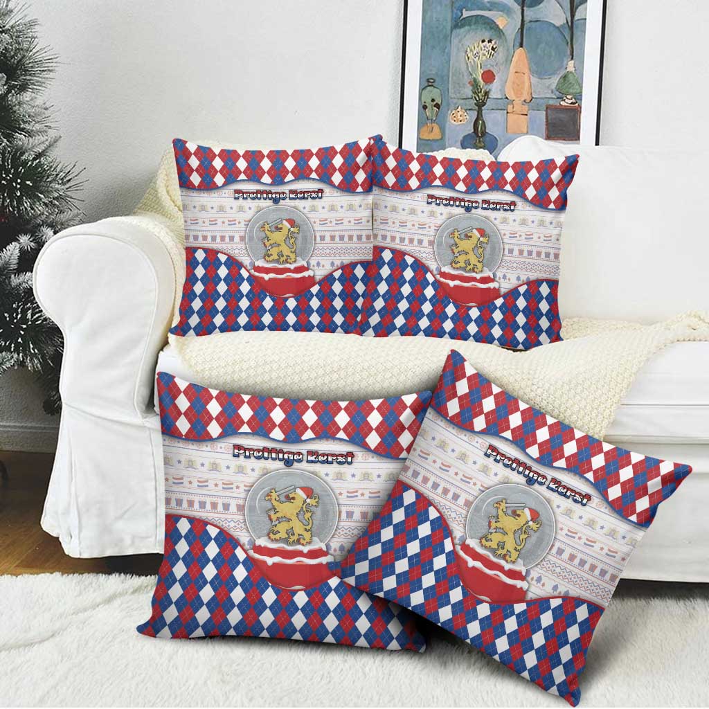 Netherlands Christmas Pillow Cover Lion Symbol In Snow Globe - Wonder Print Shop