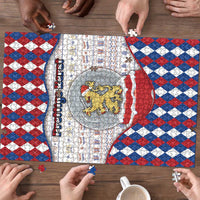 Netherlands Christmas Puzzle Lion Symbol In Snow Globe - Wonder Print Shop