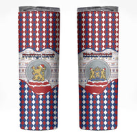 Netherlands Christmas Skinny Tumbler Lion Symbol In Snow Globe - Wonder Print Shop