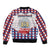 Netherlands Christmas Sleeve Zip Bomber Jacket Lion Symbol In Snow Globe - Wonder Print Shop