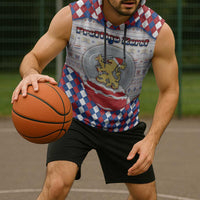 Netherlands Christmas Sleeveless Hoodie Lion Symbol In Snow Globe - Wonder Print Shop