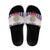 Netherlands Christmas Slide Sandals Lion Symbol In Snow Globe - Wonder Print Shop