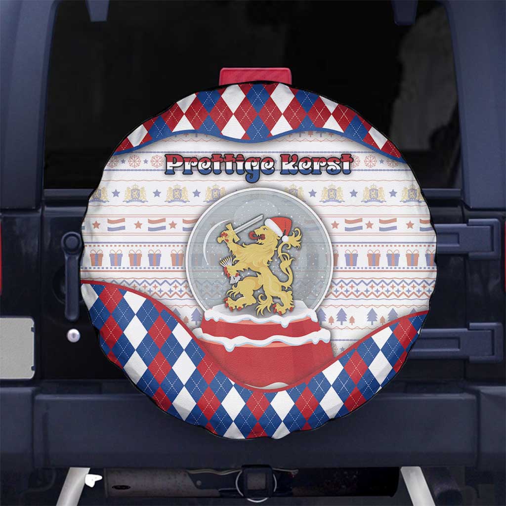 Netherlands Christmas Spare Tire Cover Lion Symbol In Snow Globe - Wonder Print Shop